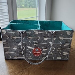 Chappa Gray and Teal Storage Basket